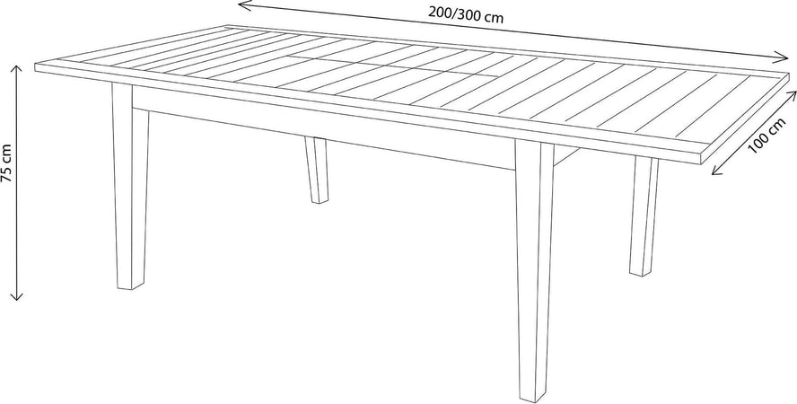 TOBI---tavolo-in-teak-allungabile-220/300-x-100-Marrone-Milani-Home
