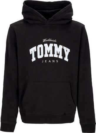 Tommy-Hilfiger-Felpa-Leggera-Cappuccio-Uomo-Regular-Ny-Varsity-Hoodie-Black-da-uomo