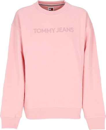 Tommy-Hilfiger-Felpa-Leggera-Girocollo-Donna-Relaxed-Bold-Classic-Crewneck-Ballet-Pink-da-donna