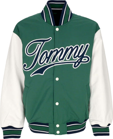 Tommy-Hilfiger-Giubbotto-College-Uomo-Letterman-Jacket-Ext-Court-Green/multi-da-uomo