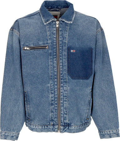 Tommy-Hilfiger-Giubbotto-Jeans-Uomo-Aiden-Oversized-Mailman-Jacket-Denim-Medium-da-uomo