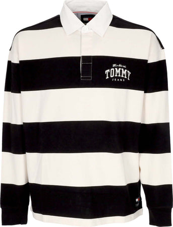 Tommy-Hilfiger-Polo-Manica-Lunga-Uomo-Relaxed-Varsity-Cb-Rugby-Ext-Black-da-uomo