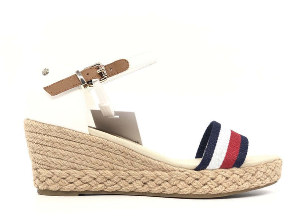 TOMMY HILFIGHER Sandalo donna bianco Shimmery Ribbon Mid
