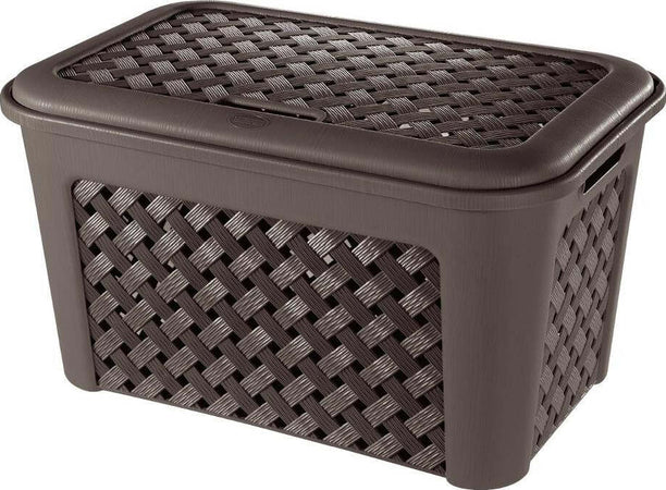 TONTARELLI-Cesta-Portabiancheria-con-Coperchio-ARIANNA-Wengè-58-x-38-x-33-cm
