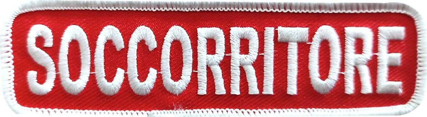 Toppa Soccorritore Patch Con Velcro Casa e cucina/Hobby creativi/Cucito/Rifiniture e abbellimenti/Applique patch e toppe Il Distintivo - Pesaro, Commerciovirtuoso.it