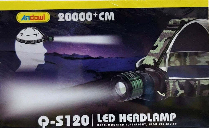 Torcia Lampada Frontale Led Da Testa Ricaricabile Notturna Campeggi Pesca Q-s120 Fai da te/Sicurezza e protezione/Torce/Torce elettriche portatili (standard) Trade Shop italia - Napoli, Commerciovirtuoso.it