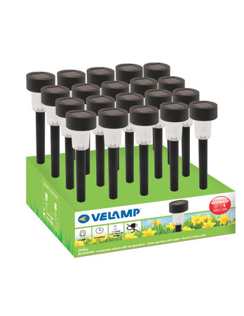 Lampada ad energia solare segna passi a led con sensore crepuscolare