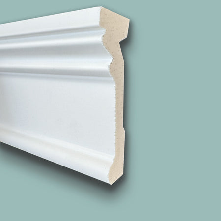 Profilo TORO - CIMA per boiserie in Polimeri Bianco RAL 9016 verniciabile 90X27mm (Prezzo al metro)