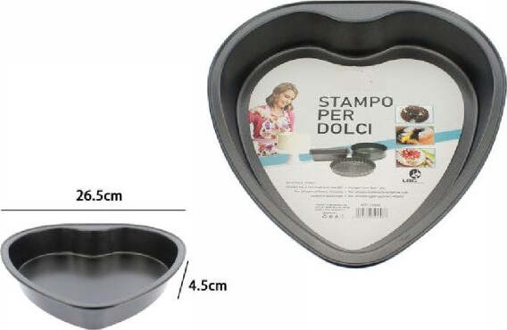 Tortiera-Forma-Cuore-Stampo-Teglia-Dolci-Torte-Antiaderente-Cucina-26,5cm-59948