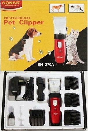TOSATRICE-RASOIO-ELETTRICO-PER-ANIMALI-PELI-GATTO-CANE-LAMA-CERAMICA-SONAR-270A