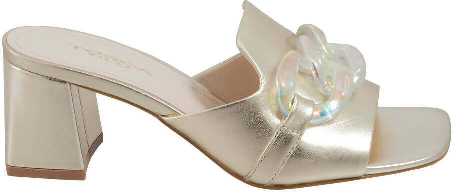 Toscablu Donna Ciabatta Mimosa in Pelle con Tacco 6 Cm Nuova Collezione