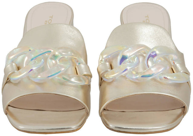 Toscablu Donna Ciabatta Mimosa in Pelle con Tacco 6 Cm Nuova Collezione