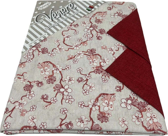 Tovaglia-Con-12-Tovaglioli-Stampata-Rossa-Misura-140x240-Produzione-Toscana-Made-In-Italy