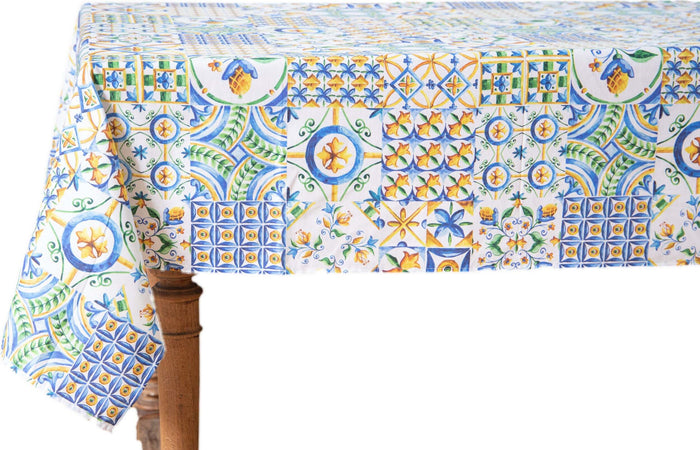 Tovaglia Da Tavola In 100% Cotone Stampa Digitale Dai Colori Vivi Ed Intensi Lavabile In Lavatrice Made In Italy Maioliche Siciliane Casa e cucina/Tessili per la casa/Tessili da cucina/Tovaglie Novilunio - Sesto San Giovanni, Commerciovirtuoso.it