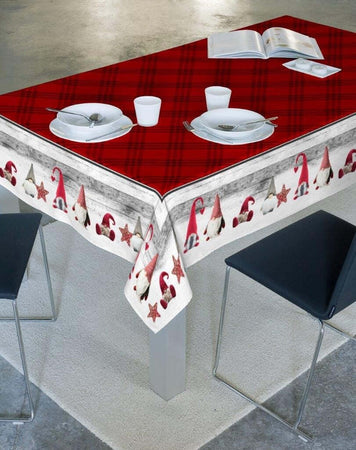 Tovaglia Natalizia Cotone 160x260 Stampa Digitale Piazzata Casa e cucina/Tessili per la casa/Tessili da cucina/Tovaglie Biancheria Arredo Home - Nola, Commerciovirtuoso.it