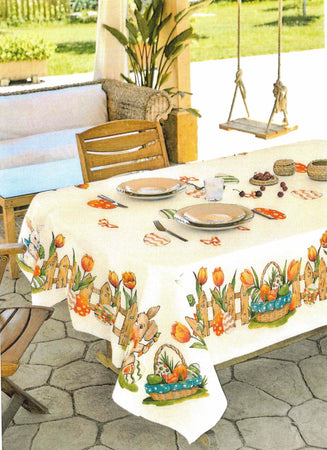 Tovaglia pasquale coniglietti 100% puro cotone - Mon amour