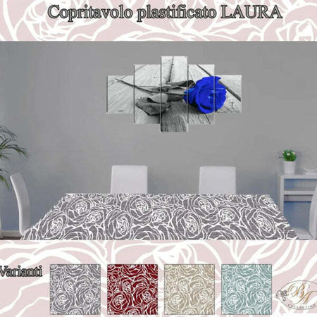 Tovaglia-Plastificata-Copritavolo-Antimacchia-Rettangolare-Laura-Mis.-6-Posti