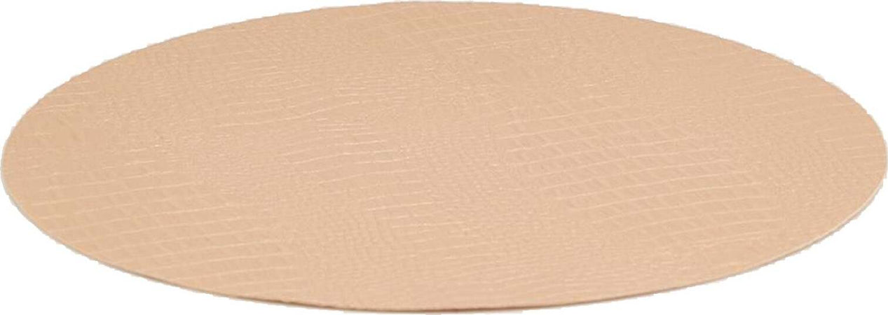 Tovaglietta americana tonda effetto pelle sabbia 38 cm Casa e cucina/Tessili per la casa/Tessili da cucina/Tovagliette Decor Space - Altamura, Commerciovirtuoso.it