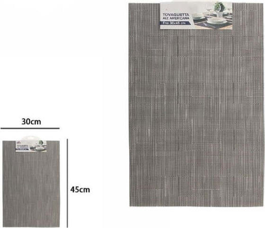 Tovaglietta-Tovagliette-Americana-Colazione-Cucina-30-X-45cm-Grigio-Chiaro-72290