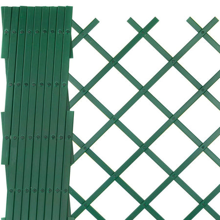 Traliccio estensibile per piante rampicanti in pvc Verde