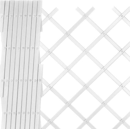 Traliccio estensibile per piante rampicanti in pvc Bianco Fai da te/Utensili elettrici e a mano/Attrezzi da giardinaggio/Spaghi e fascette/Legami di torsione La Zappa - Altamura, Commerciovirtuoso.it