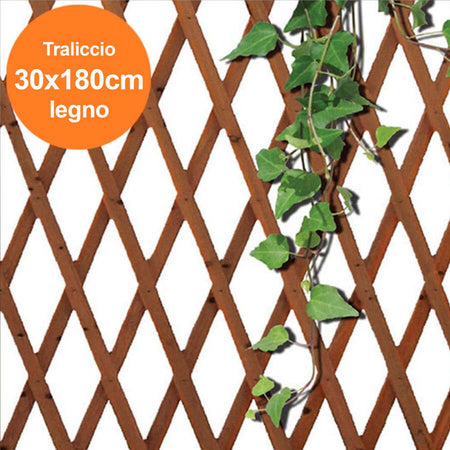 Traliccio-Rete-Estensibile-In-Legno-Scuro-Per-Parete-Da-Giardino-Piante-180x30cm