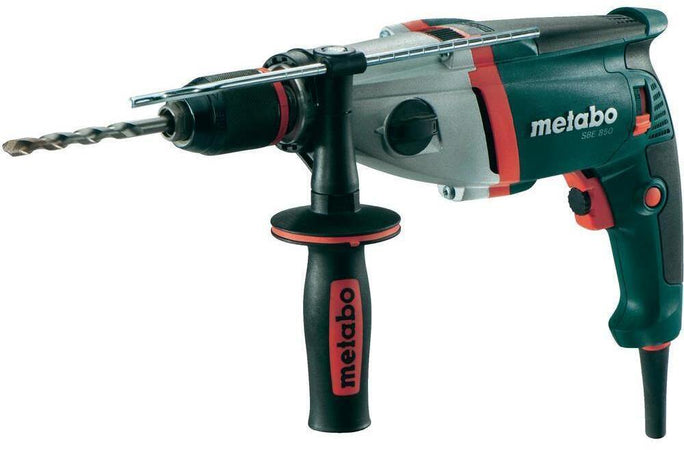 Trapano a percussione elettronico professionale a due velocità 850W SBE850 garanzia italia metabo