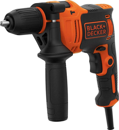 Trapano BLACK & DECKER A Percussione Compatto 710w C/n Valiggetta + 4 Punte Beh710k-qs Nero Arancio Black+Decker