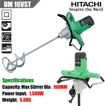 Trapano-Miscelatore-Um16vst-Hitachi-Dotato-Di-Frusta-Da-160mm.-1500w-Elettronico