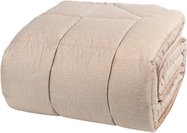 Trapunta invernale matrimoniale Sashiko in raso di puro cotone - Fazzini