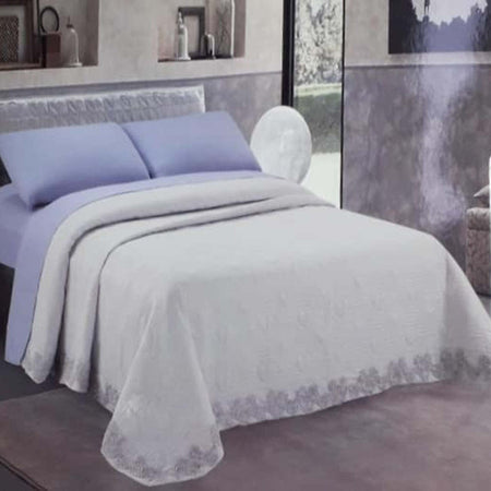 TRAPUNTA MATRIMONIALE ALTA QUALITà CON RICAMO AL BORDO COLORE FANTASIA CASUALE  Trade Shop italia - Napoli, Commerciovirtuoso.it