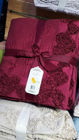 TRAPUNTA MATRIMONIALE ALTA QUALITà CON RICAMO AL BORDO COLORE FANTASIA CASUALE  Trade Shop italia - Napoli, Commerciovirtuoso.it