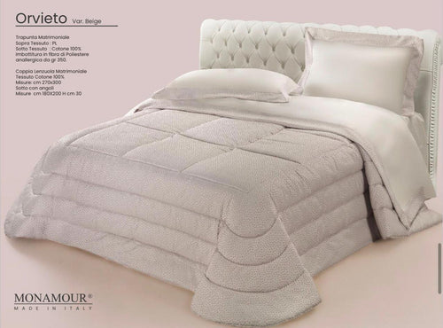 Trapunta matrimoniale invernale Mon Amour art. Orvieto Sopra tessuto: PL Sotto tessuto: cotone 100% imbottitura in fibra di poliestere anallergica da gr.350 Casa e cucina/Tessili per la casa/Biancheria da letto/Coperte e trapunte/Trapunte Biancheria Arredo Home - Nola, Commerciovirtuoso.it