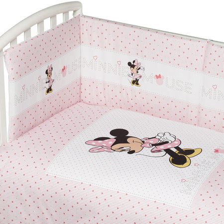 Trapunta disney per neonato per culla minnie con paracolpi art DL0332WD