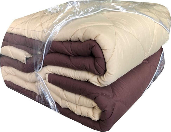 TRAPUNTA-PIUMONE-INVERNALE-TINTA-UNITA-MARRONE/BEIGE-SINGOLO