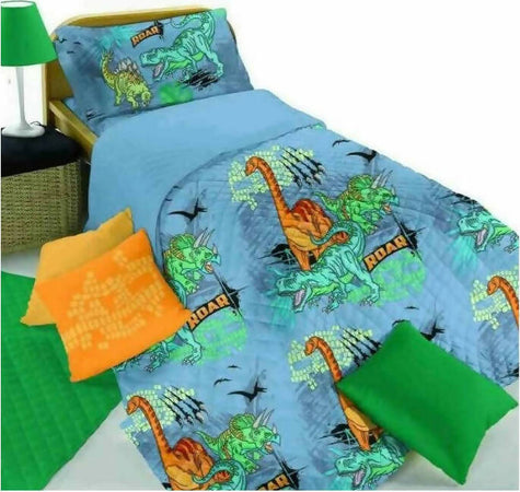 Trapuntino copriletto trapuntato singolo cameretta bambina bambino con stampa mondo dei dinosauri 170x260 Casa e cucina/Tessili per la casa/Biancheria per la cameretta/Trapunte e copriletti Puleo Casa - Palermo, Commerciovirtuoso.it