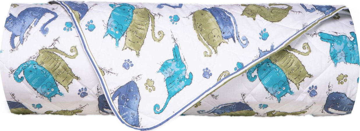 Trapuntino Leggero Letto Copriletto in Puro Cotone 100% Made in Italy Fantasia Gatti Azzurro Casa e cucina/Tessili per la casa/Biancheria da letto/Coperte e trapunte/Trapunte Smartdecohome - Sesto San Giovanni, Commerciovirtuoso.it