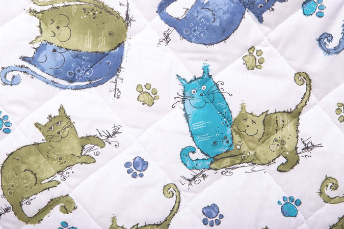 Trapuntino Leggero Letto Copriletto in Puro Cotone 100% Made in Italy Fantasia Gatti Azzurro Casa e cucina/Tessili per la casa/Biancheria da letto/Coperte e trapunte/Trapunte Smartdecohome - Sesto San Giovanni, Commerciovirtuoso.it