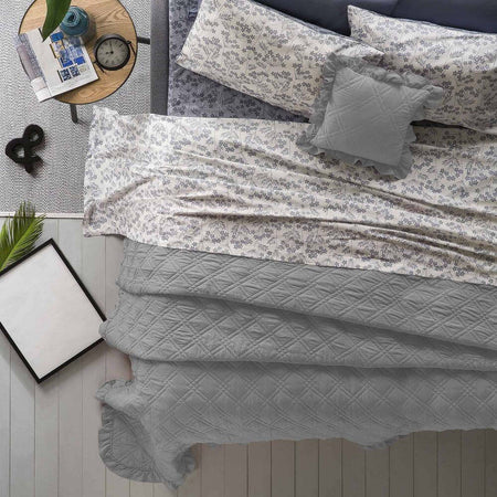 TRAPUNTINO LETTO MATRIMONIALE BOUTIS GRIGIO 250X250 CM Casa e cucina/Tessili per la casa/Biancheria da letto/Coperte e trapunte/Trapunte Scontolo.net - Potenza, Commerciovirtuoso.it