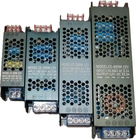 Trasformatore-AC/DC-12V-60W-100W-200W-400W-ALIMENTATORE-Switching-Ultra-SOTTILE