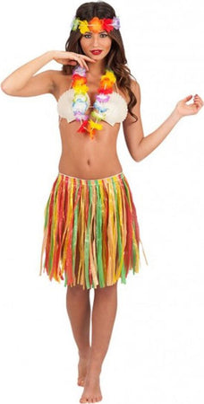 Travestimento Balinese Hawaiana Set Hawaii collana Frontalino Gonna 45 cm Giochi e giocattoli/Giochi d'imitazione e accessori di travestimento/Costumi e travestimenti/Kit di travestimento Kondorama - Martinsicuro, Commerciovirtuoso.it