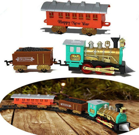 Trenino-Elettrico-Di-Natale-Classico-Con-Luci-E-Suoni-Diametro-60-Cm-11-Pz