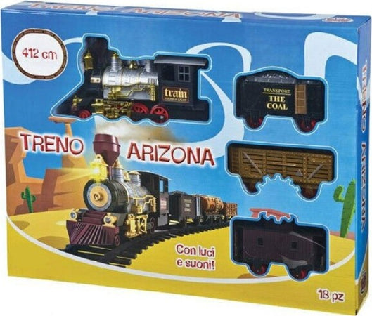 Treno-Arizona-Modellino-Classico-Con-Luci-E-Suoni-4,12-Mt-Binari-Trenino