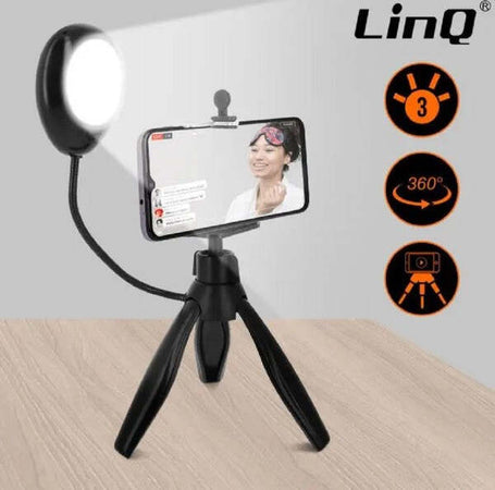 Treppiedi-Da-Tavolo-Con-Luce-Led-3-Intensità-Girevole-360°-Per-Smartphone-Hd3274