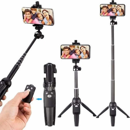 Treppiedi-Per-Selfie-Stick-Per-Cellulare-Telecamera-Controller-Bluetooth-Q-lh8