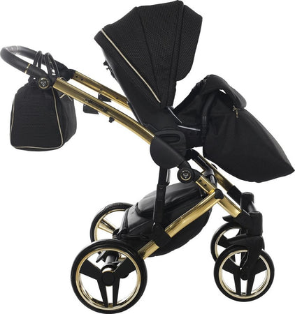 Trio Junama Diamond Mirror Satin Tessuto 3 in 1 Nero /Oro Giallo Telaio Oro Giallo Prima infanzia/Passeggini carrozzine e accessori/Passeggini e carrozzine/Sistemi modulari La Casa Del Bebè - Napoli, Commerciovirtuoso.it
