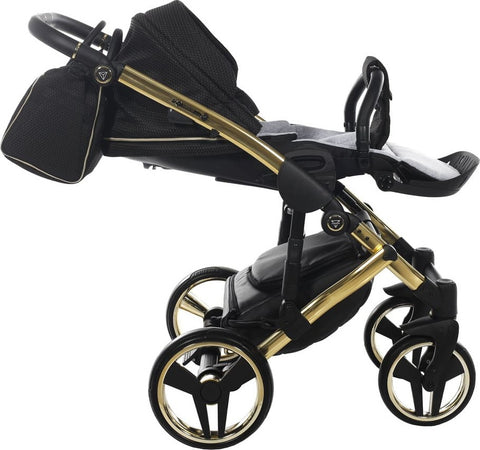 Trio Junama Diamond Mirror Satin Tessuto 3 in 1 Nero /Oro Giallo Telaio Oro Giallo Prima infanzia/Passeggini carrozzine e accessori/Passeggini e carrozzine/Sistemi modulari La Casa Del Bebè - Napoli, Commerciovirtuoso.it