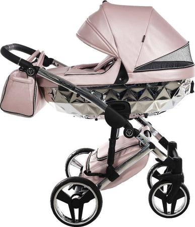 Trio Junama Diamond Mirror V2 3 in 1 Pelle Nav. Rosa/Silver Telaio Silver Prima infanzia/Passeggini carrozzine e accessori/Passeggini e carrozzine/Sistemi modulari La Casa Del Bebè - Napoli, Commerciovirtuoso.it