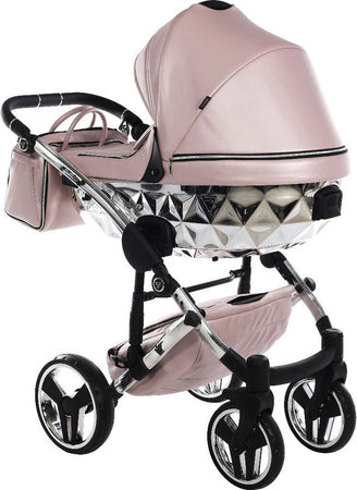Trio Junama Diamond Mirror V2 3 in 1 Pelle Nav. Rosa/Silver Telaio Silver Prima infanzia/Passeggini carrozzine e accessori/Passeggini e carrozzine/Sistemi modulari La Casa Del Bebè - Napoli, Commerciovirtuoso.it