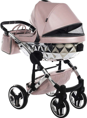 Trio Junama Diamond Mirror V2 3 in 1 Pelle Nav. Rosa/Silver Telaio Silver Prima infanzia/Passeggini carrozzine e accessori/Passeggini e carrozzine/Sistemi modulari La Casa Del Bebè - Napoli, Commerciovirtuoso.it